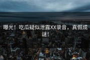 曝光！吃瓜疑似泄露XX录音，真假成谜！
