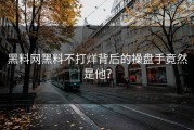 黑料网黑料不打烊背后的操盘手竟然是他？
