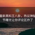 网曝最新黑料王八卦，热议神秘人细节曝光让你评论区炸了