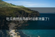 吃瓜竟然连内部对话都泄露了！