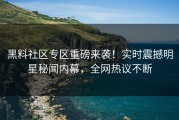 黑料社区专区重磅来袭！实时震撼明星秘闻内幕，全网热议不断