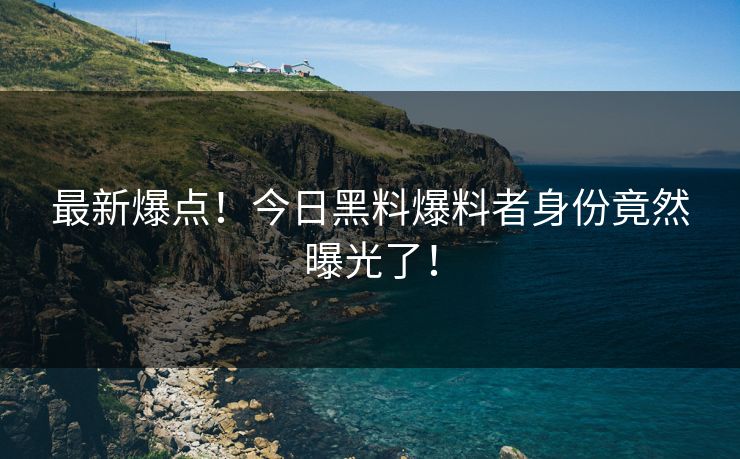 最新爆点！今日黑料爆料者身份竟然曝光了！
