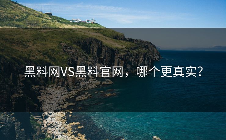 黑料网VS黑料官网，哪个更真实？